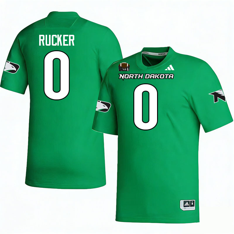 North Dakota Fighting Hawks #0 Lance Rucker College Football Jerseys,Uniforms-Green